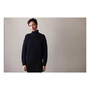 FUB - Raw Wool Sweater - Women's Collection | Navy