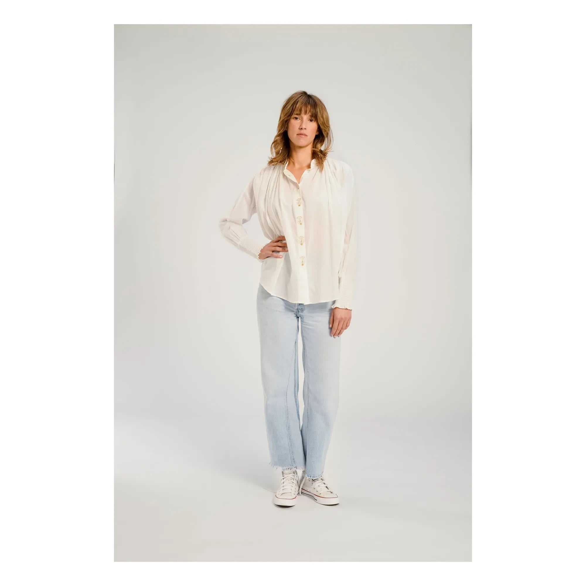 Virginie de Vinster - Santiago Blouse | White