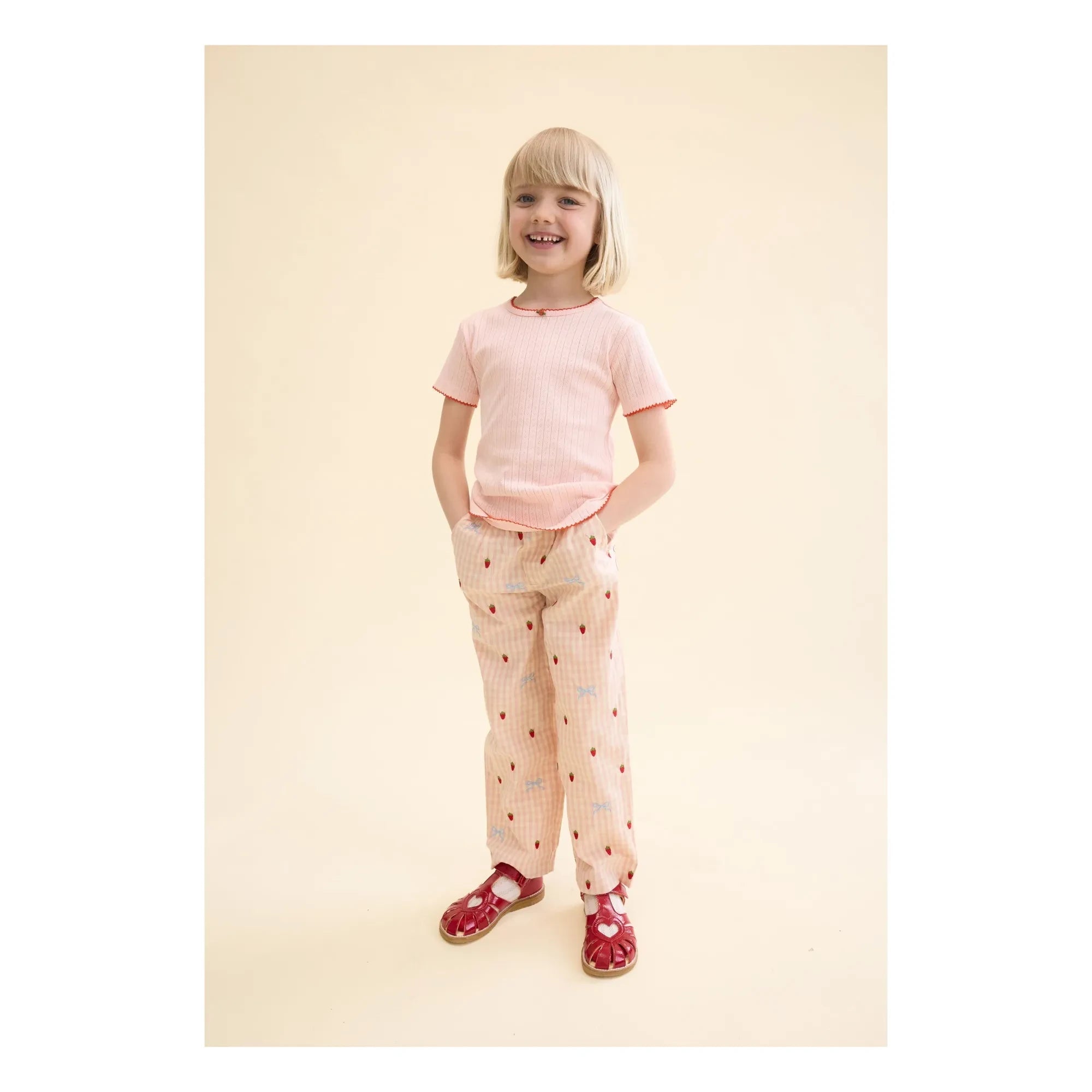 Flöss - Pointelle Liva T-Shirt | Light Pink
