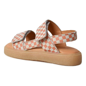 du Loua - Du Malu checkered sandals | Coral