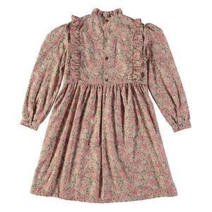 Risu Risu - Infanta Liberty Organic Cotton Gathered Dress | Pink