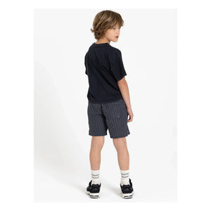 Finger in the Nose - Freeboy Striped Swim Shorts | Black