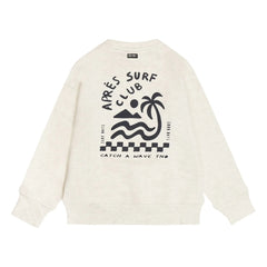 Tumble N'Dry - Oversized Seashore Organic Cotton Sweatshirt | Heather White