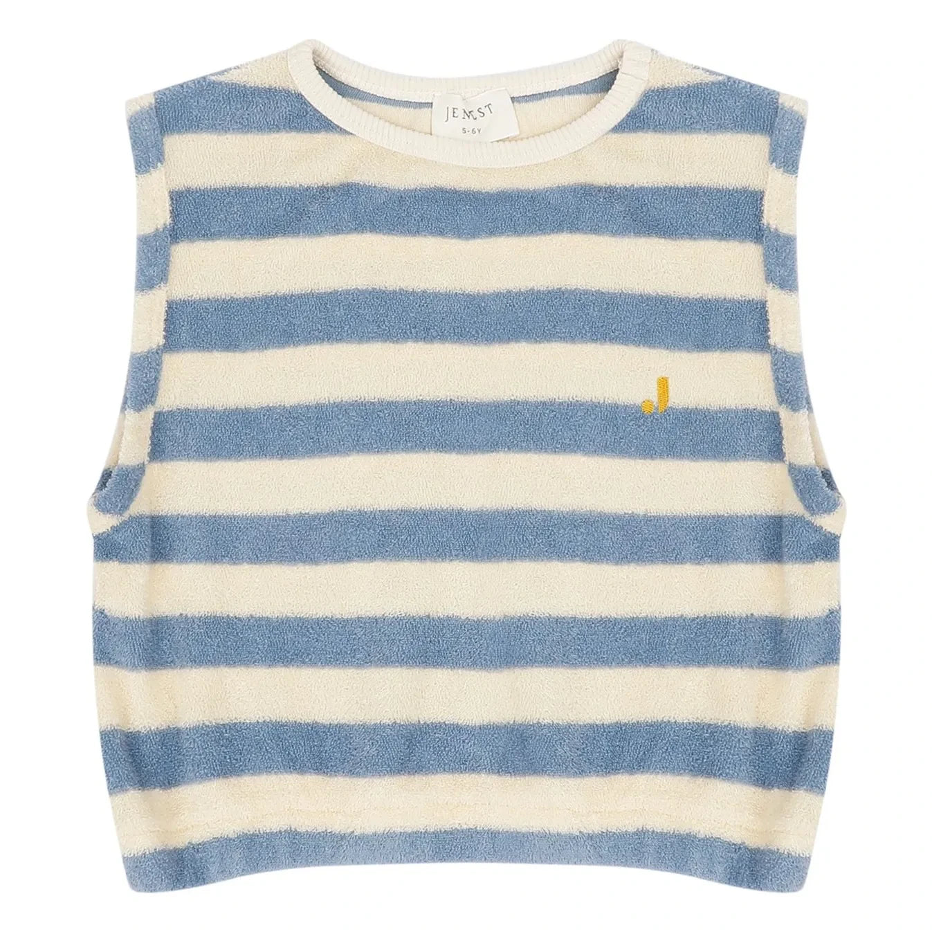 Jenest - Striped Organic Cotton Sleeveless T-Shirt for Kids | Blue