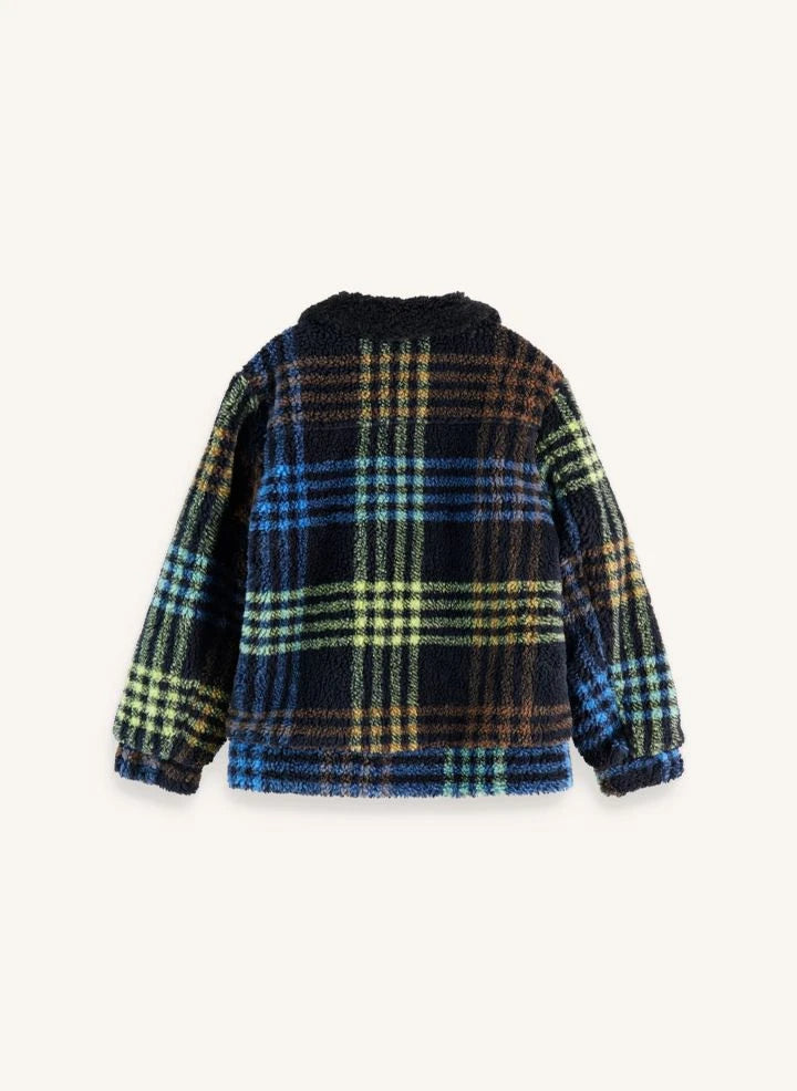 Scotch & Soda - Sherpa checked jacket | Navy