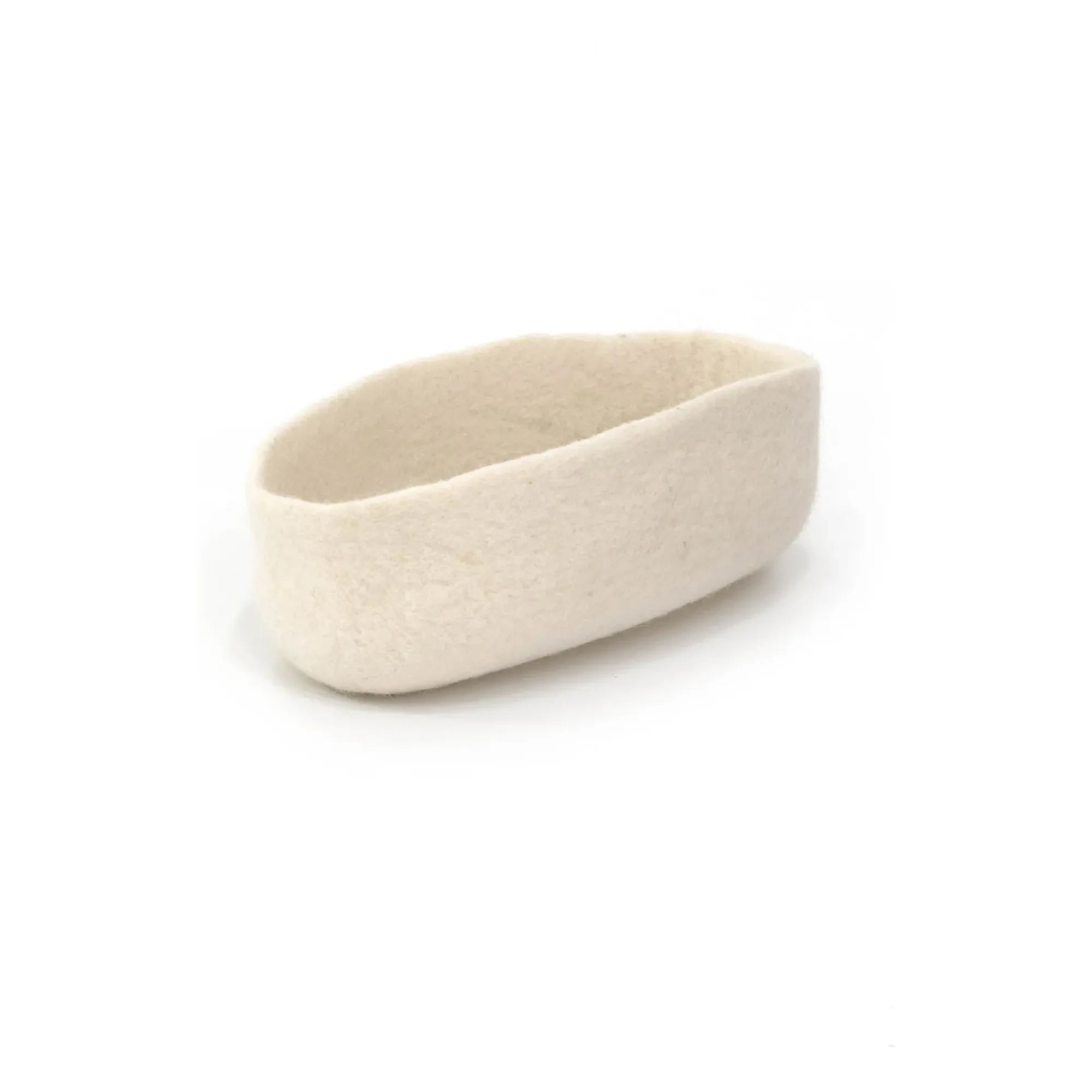 Muskhane - Felt Storage Basket | Ecru