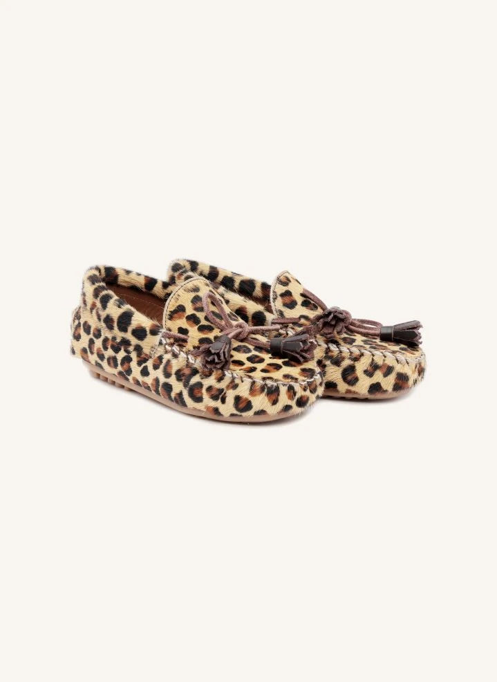 Pèpè - Leopard Print Loafer Shoes | Beige