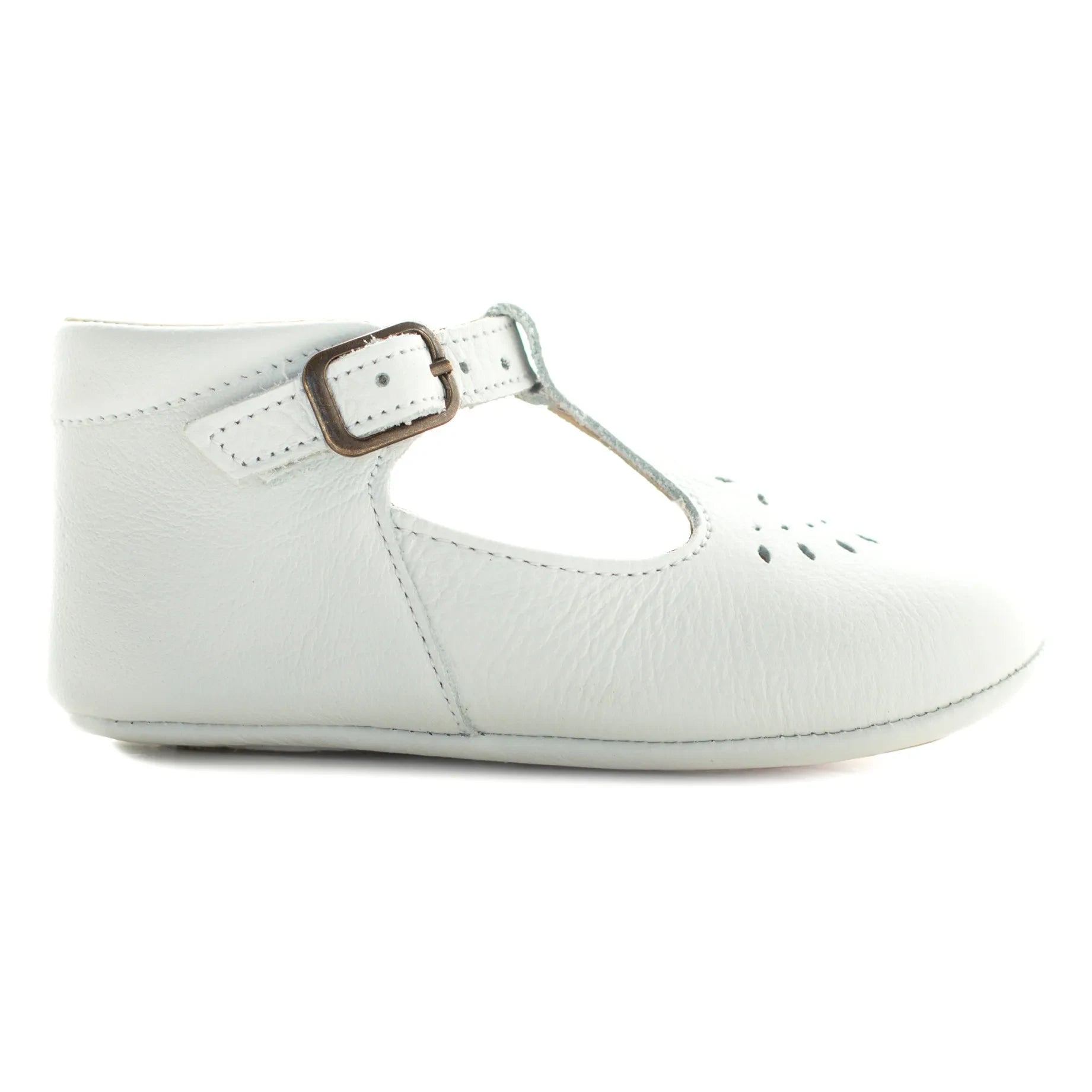 Poppée - Minimilton T-Bar Shoes | White