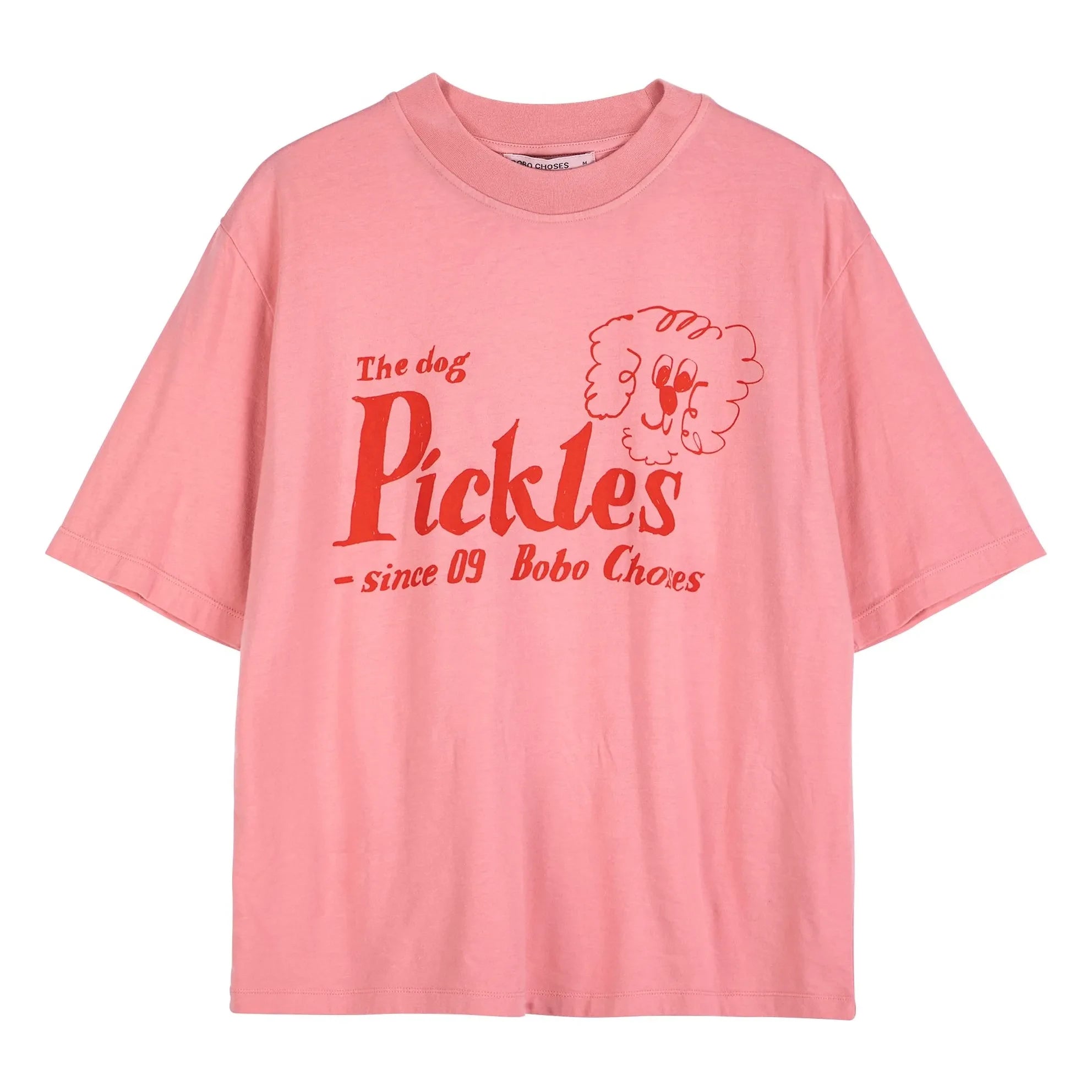 Bobo Choses - The Dog Pickles Organic Cotton T-Shirt | Pink