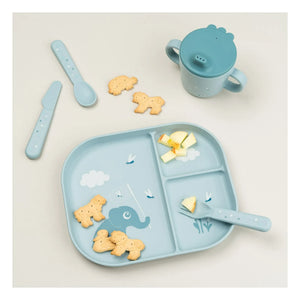 Done by Deer - Elphee Compartment Plate | Light Blue