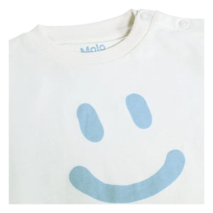 Molo - Enzo Smile Organic Cotton T-Shirt | White