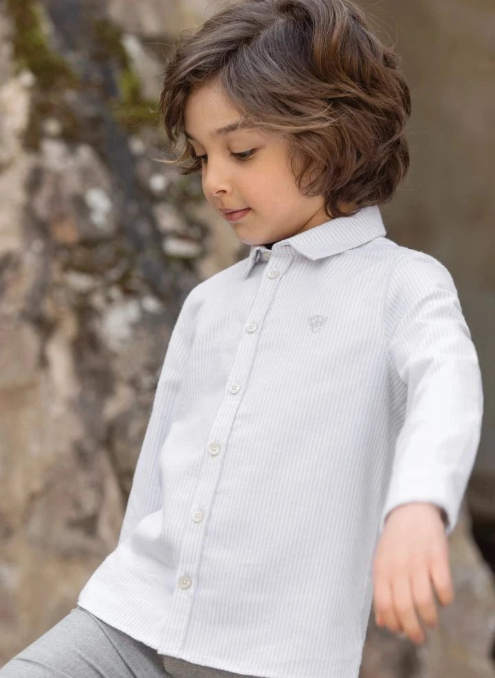 Tartine et Chocolat - TC Striped Shirt | Light Grey