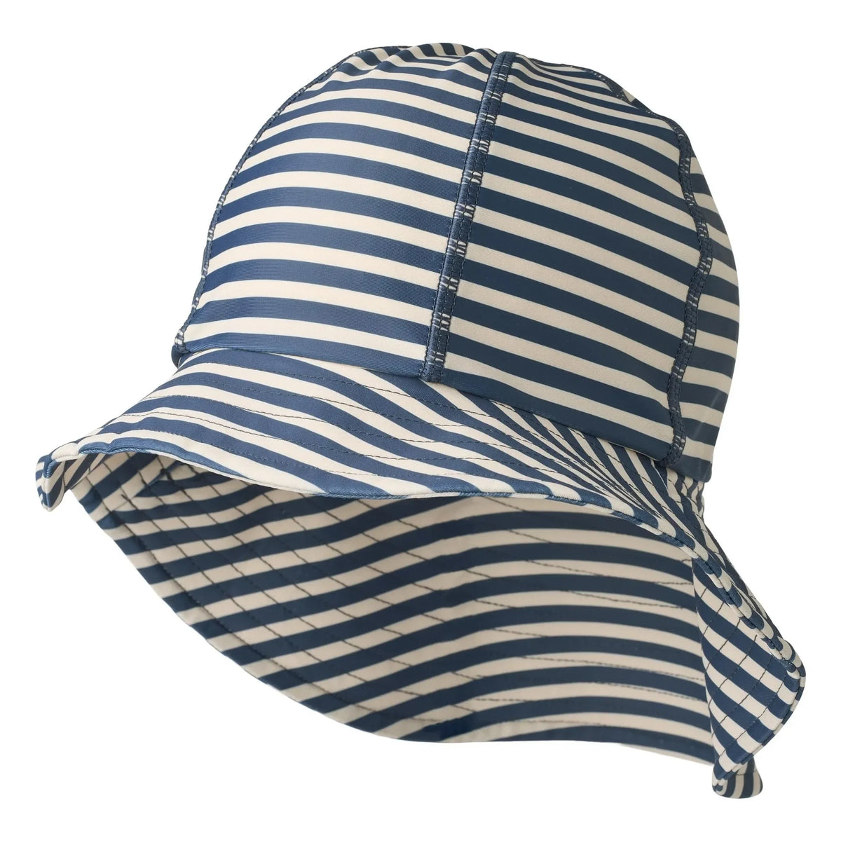 Wheat - Bora Striped UV Protection Hat Recycled Fibers | Dark Blue