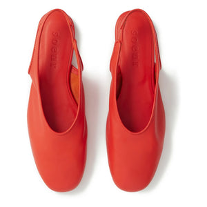 Soeur - Emmett Leather Ballerina Shoes | Red