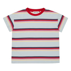 Main Story - Loose-fitting striped organic cotton T-shirt | Pale blue