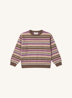 Smallable Kid - Shelly Striped Wool Sweater | Pink