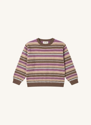 Smallable Kid - Shelly Striped Wool Sweater | Pink