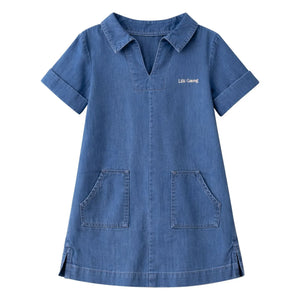Lililotte - Romane Dress Tencel Organic Cotton | Denim blue