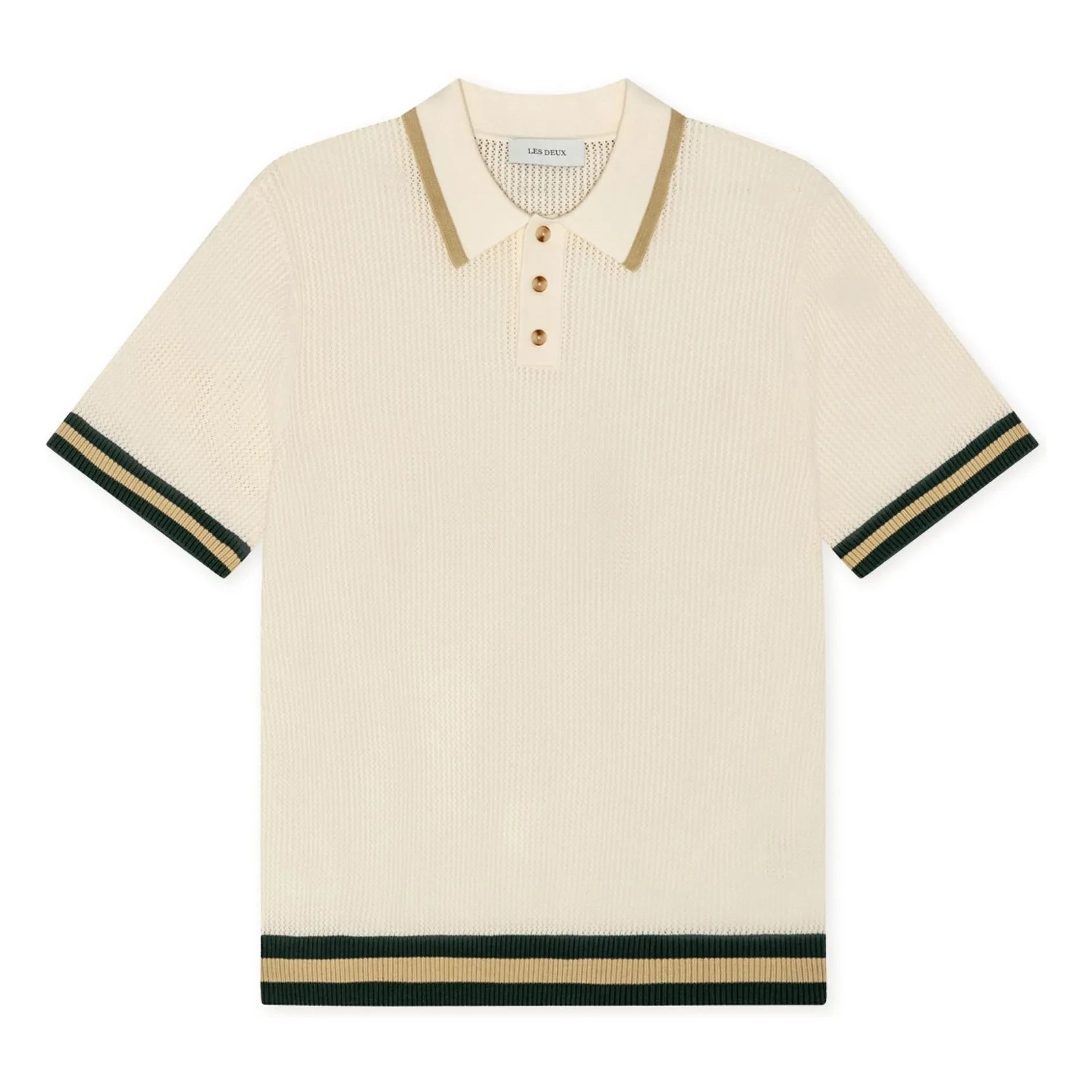 Les Deux - Lace Knit Polo | Off-white