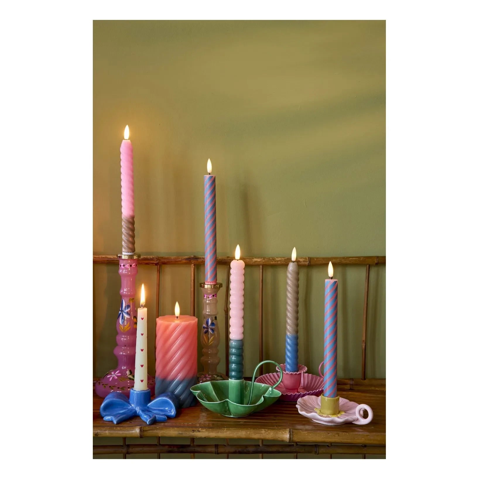 Rice - Ceramic Flower Candle Holder | Pink