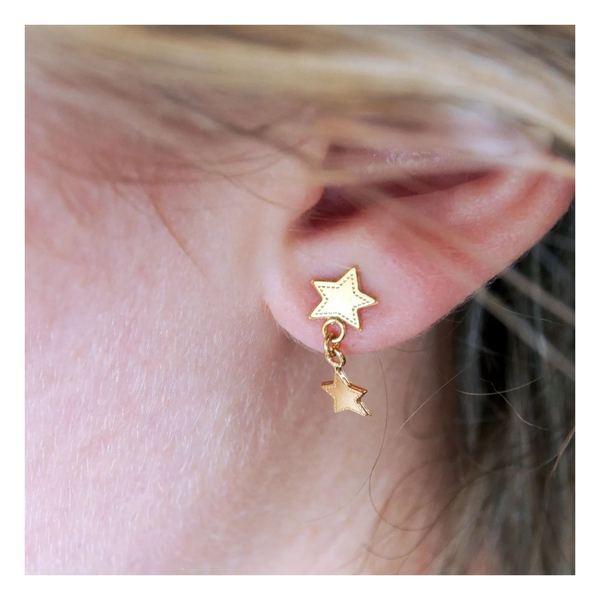 Adorabili - Double Star Earrings | Gold