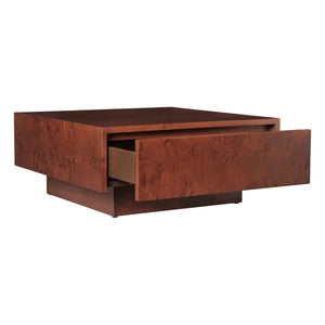Ferm Living - FSC Blur Storage Wooden Drawer Coffee Table | Dark Wood