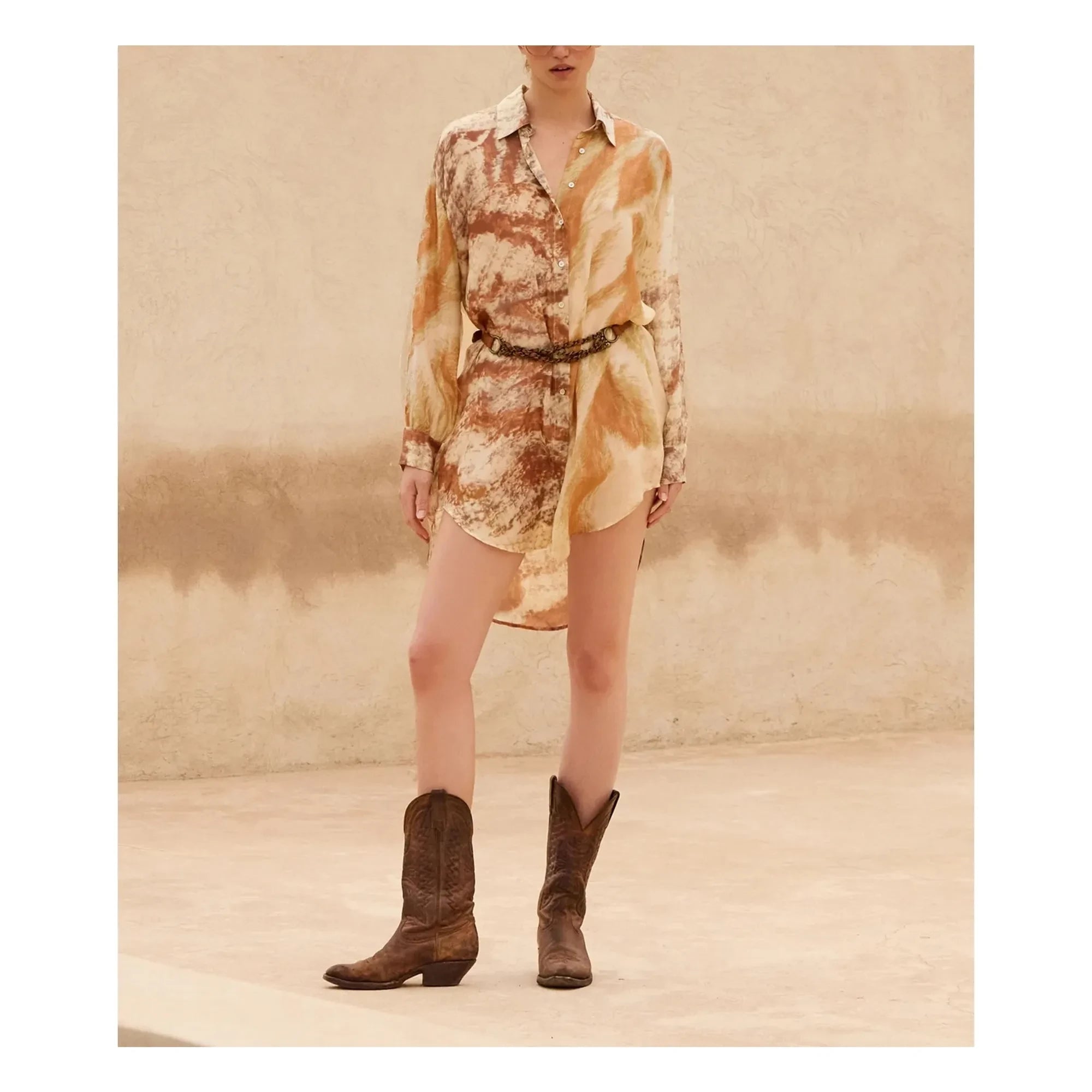 Mes Demoiselles - Smirf Silk Shirt | Beige