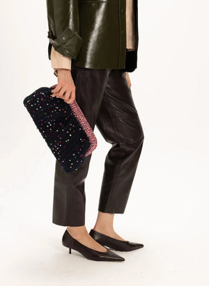 Nadia Dafri - Melike Clutch Large | Black