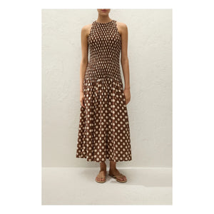 Faithfull the Brand - Luisa Polka Dot Cotton Dress | Chocolate
