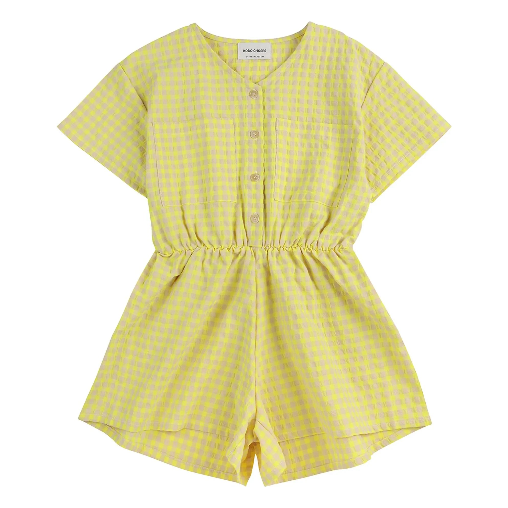 Bobo Choses - Vichy Jumpsuit | Yellow
