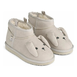 Liewood - Alban Bunny Recycled Fiber Shoes | Light Gray