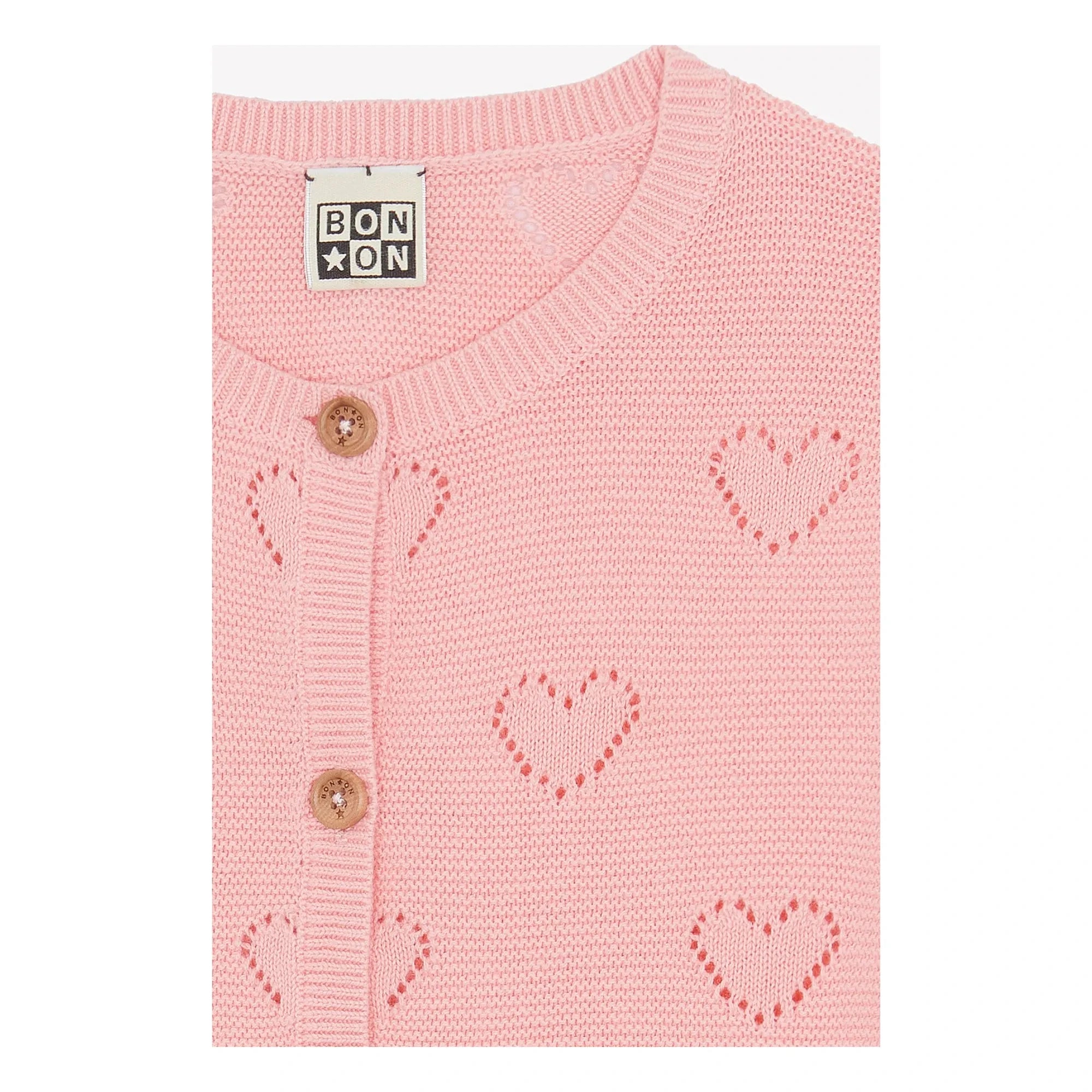 Bonton - Lilou Heart Cardigan | Pink