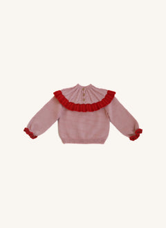Kalinka - Dove Merino Wool Sweater | Pink