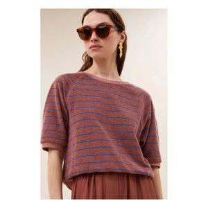By Bar - Striped T-shirt Neva Organic cotton | Brick red