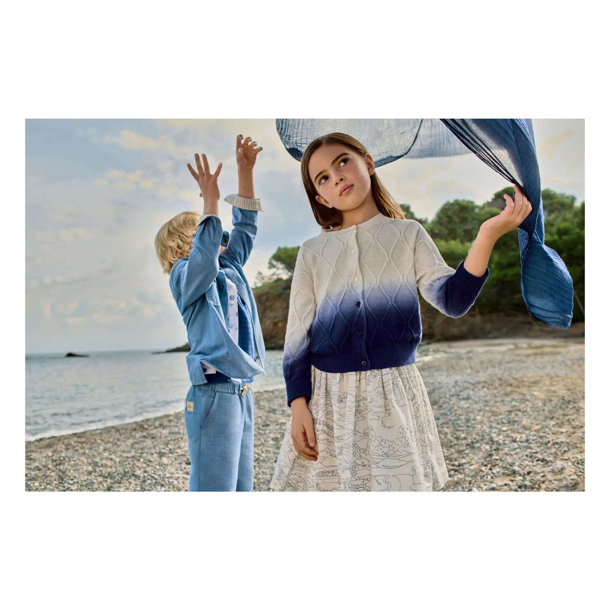 Bonpoint - Suzon Skirt Landscape Organic Cotton | Ecru