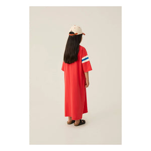 The Campamento - Oversize Contrast Striped Dress | Red