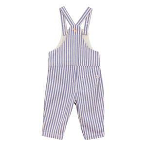 Arsène et Les Pipelettes - Striped Denim Overalls | Azure Blue