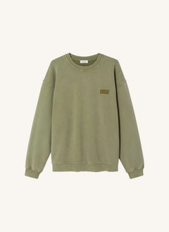 American Vintage - Plizzy yuvarlak yaka sweatshirt | Haki