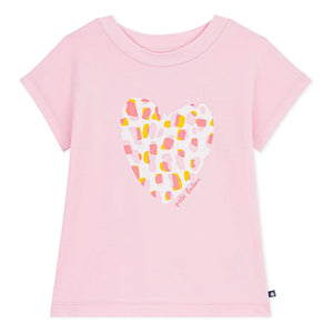 Petit Bateau - Organic Cotton Heart T-shirt | Pink
