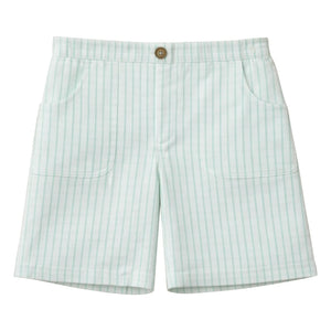 Lililotte - Arsène Striped Organic Cotton Bermuda Shorts | Mint Green