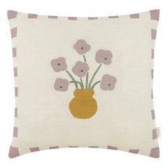 Nobodinoz - Fleurs Pillow - French Linen | Lilac