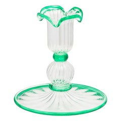 Anna + Nina - Jane Glass Candle Holder | Green