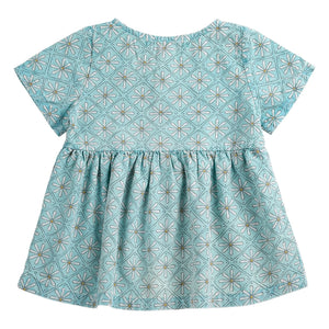 Bobo Choses - Organic Cotton Baby Daisy Dress | Light Blue