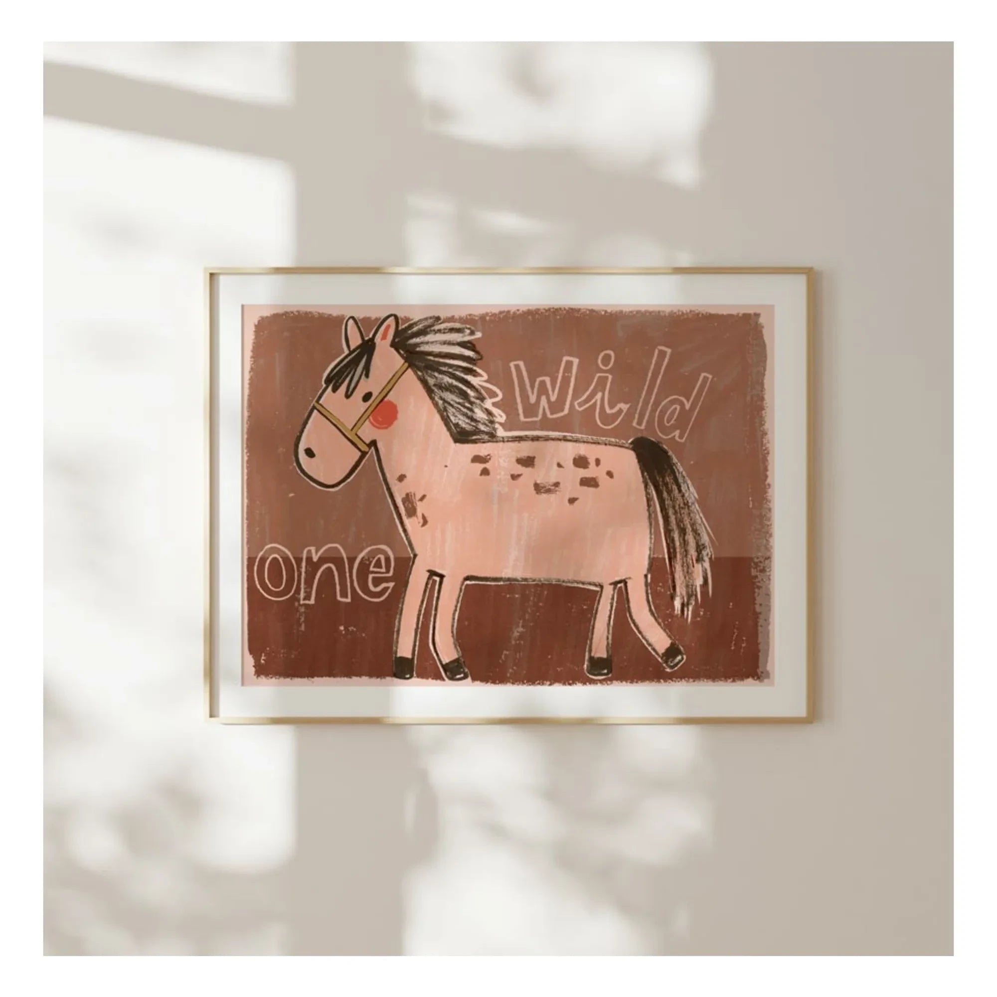 Studio Loco - Large Horse Poster | Dust Pink