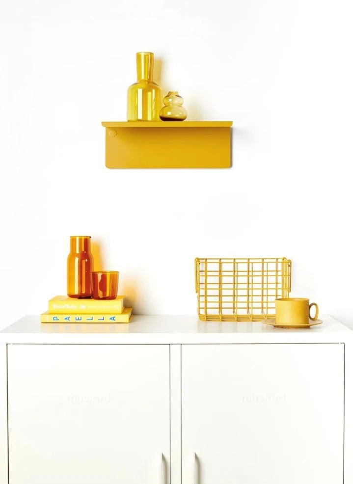 Mustard Made - Ledge Metal Wall Shelf | Faded Yellow