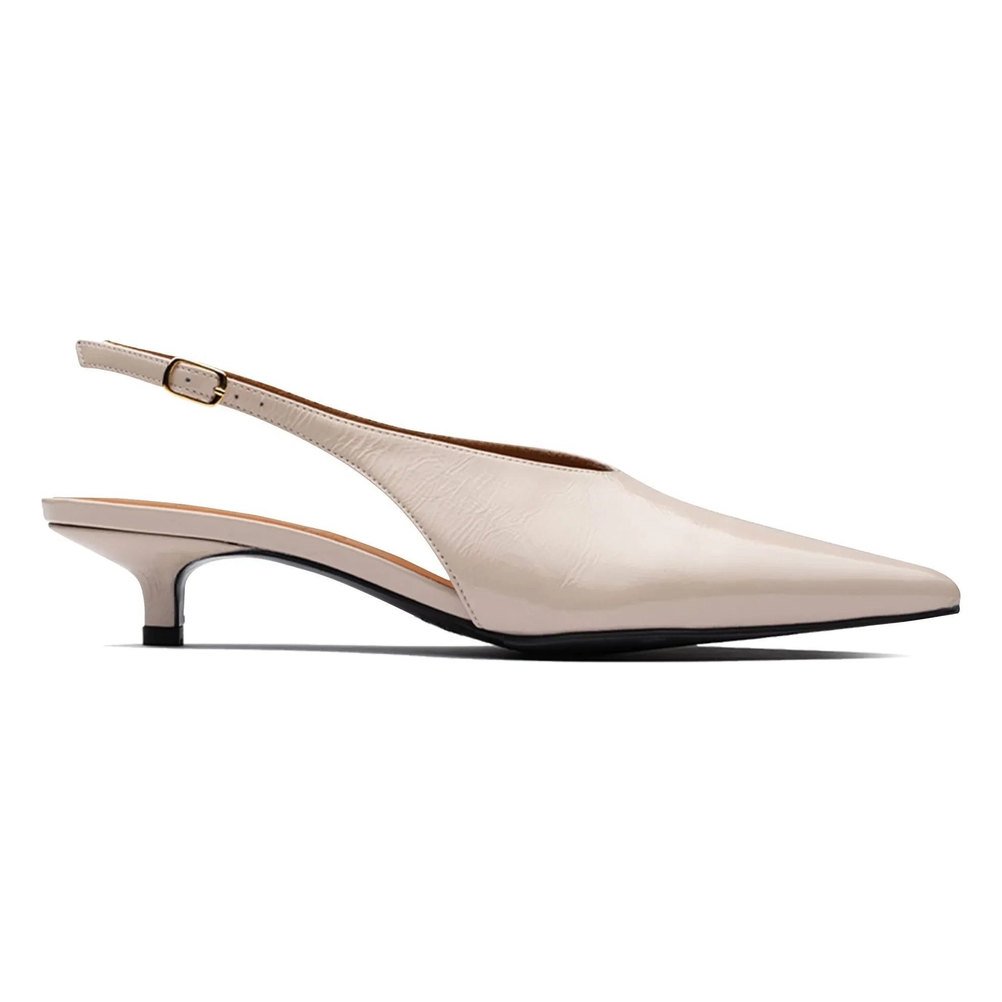 Lachoix - Robin Leather Slingback Shoes | Nude