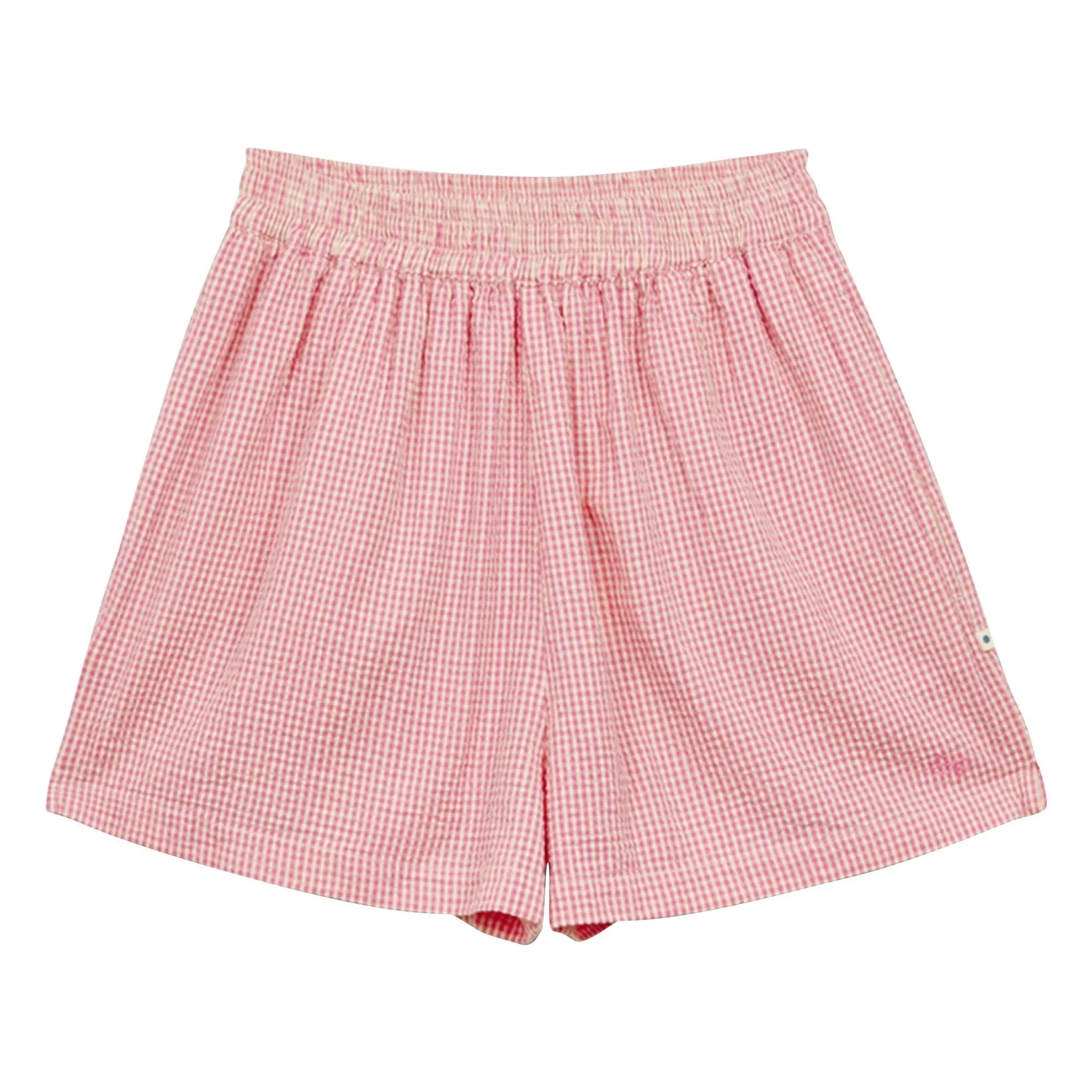 a.p - Cotton Gingham Shorts | Pink