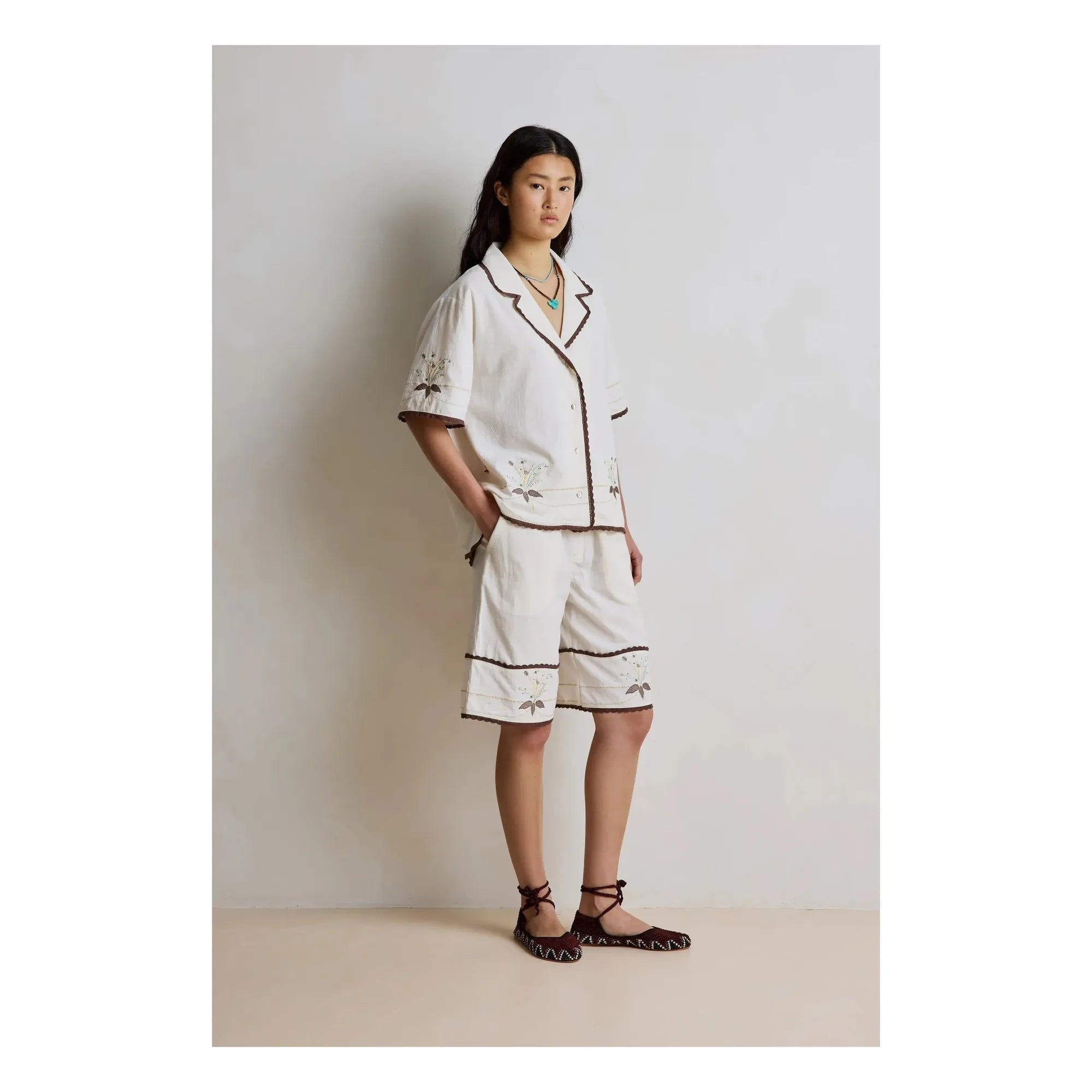 Hod - Barny Cotton Bermuda Shorts | Cream