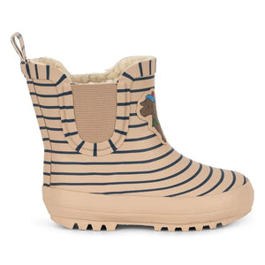 Konges Sløjd - Striped King Rain Boots | Beige