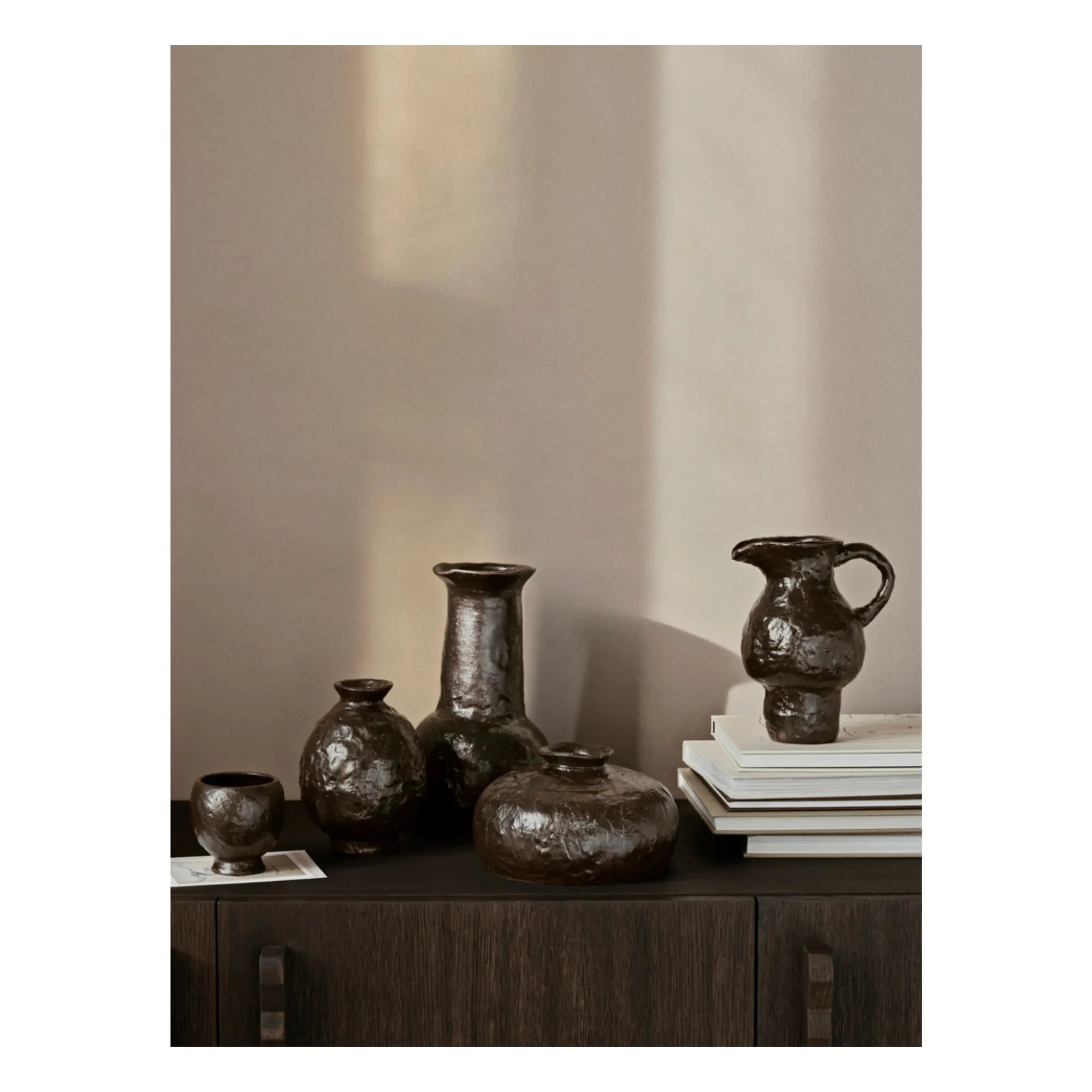 Ferm Living - Doro terracotta uzun vazo | Kahverengi